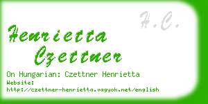 henrietta czettner business card